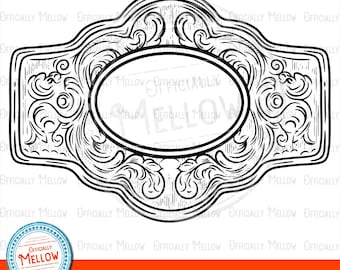 Organic Buckle SVG: Cowgirl Western Design (Digital Download)