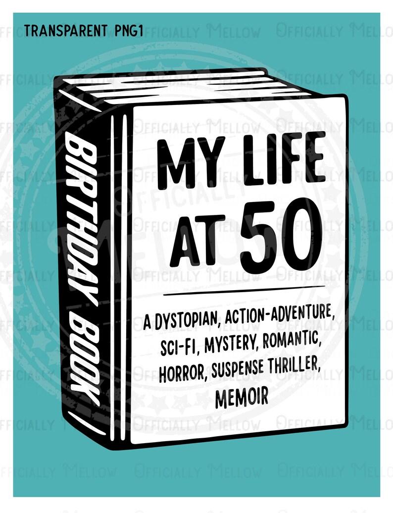 50th Birthday SVG 50th Gag Gifts Book Lover Birthday Gift Etsy