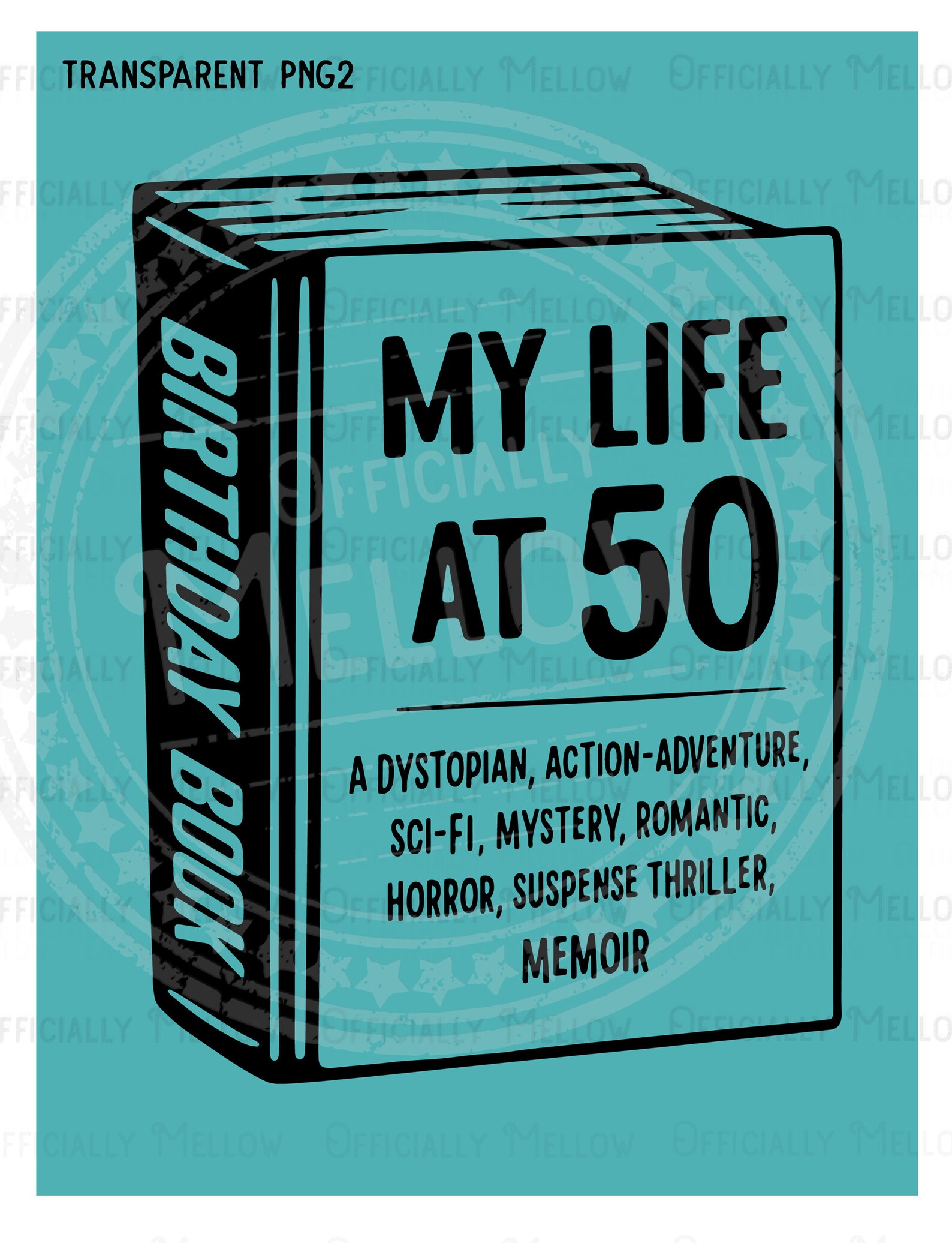 50th Birthday SVG 50th Gag Gifts Book Lover Birthday Gift Etsy