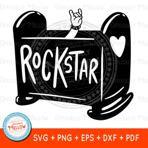 Baby Rock Star, Recién nacido SVG, Baby Rock and Roll, Impresiones de guardería, Regalo de baby shower, Descarga instantánea