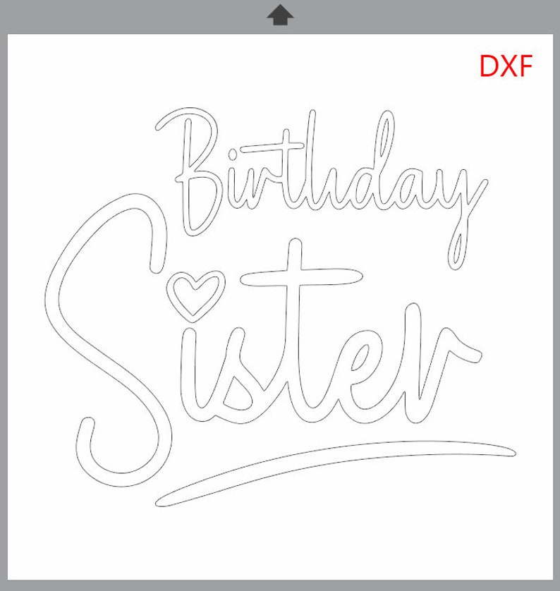 Birthday Sister SVG Sister PNG Birthday PNG for Women Etsy