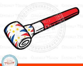 Party Blower SVG: Noisemaker Cut File (Instant Download)