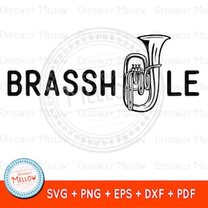 Tuba SVG: Regalo para músico de banda de música (archivos digitales)