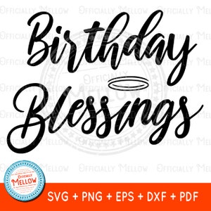 Geburtstagssegen, Gesegneter Geburtstag SVG, Religiöse Geburtstagsgeschenke, Christliche Geburtstagssvg, Geburtstag druckbare, digitaler Download