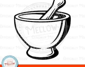 Mortar and Pestle SVG: Pharmacy Medical Clipart (Digital Download)