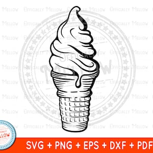 Ice Cream SVG, Ice Cream Clipart, Ice Cream Cone SVG, Druipende Ice Cream Cone Svg, Ice Cream gesneden bestand, Summer SVG, Ice Cream Download