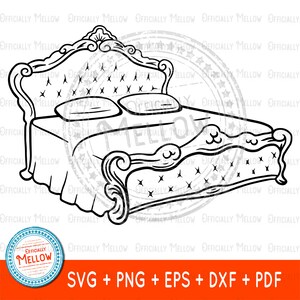 Bed SVG, Sleep Gifts, Sleeping SVG, Bedroom Svg, Bed Clip Art, Bed Vector, Bedroom Clipart, Bed PNG, Digital Download