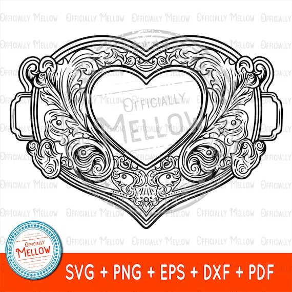 Belt Buckle SVG, Heart Svg, Cowgirl Gifts, Heart Buckle