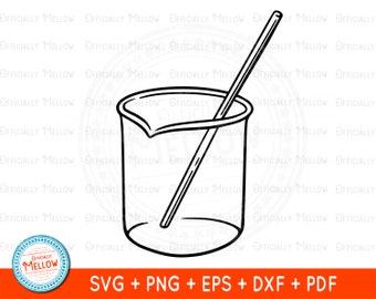 Science SVG, Beaker SVG, Chemistry Clipart, Science Teacher SVG, Laboratory svg, Science Gifts, Glass Beaker png, Digital Download