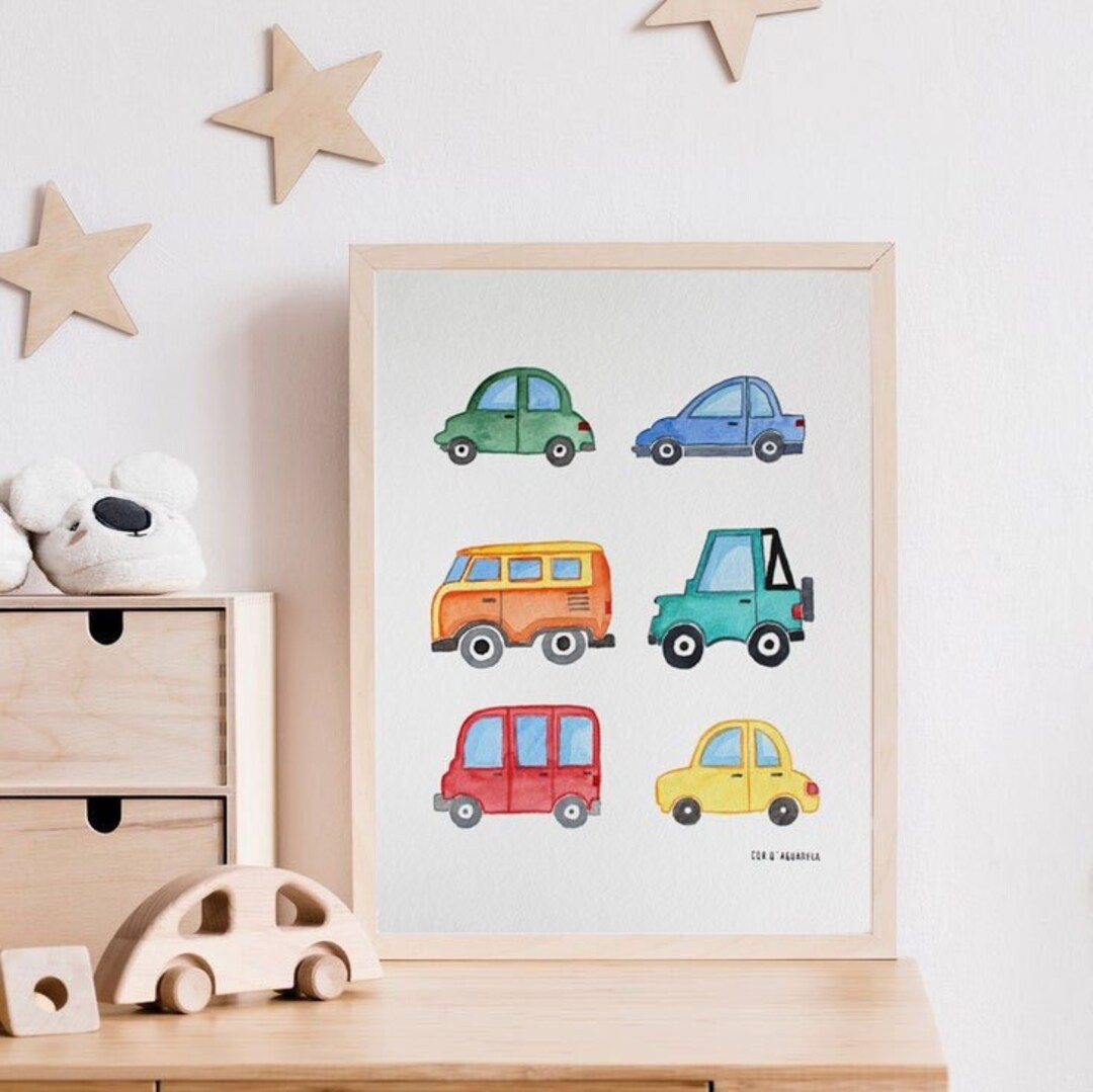 Cars Wall Art for Boys Bedroom Toddler Kids Room Decor Cars - Etsy