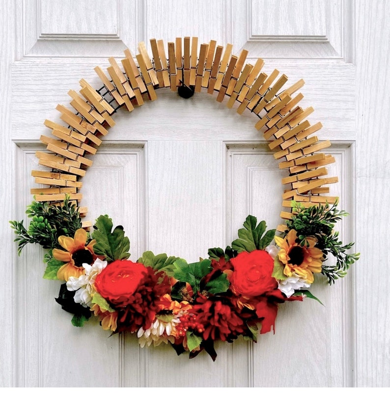 Clothes Pin Wreath - Etsy