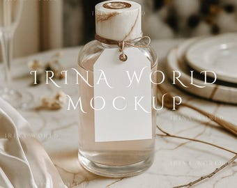 Eleganter Geschenkanhänger Mockup, 2x3,5 Tag Mockup,Favor Tag Mockup,Dankeschön Tag Mockup,Rechteck Tag Mockup,PSD Mock,Hang Tag Label Mockup