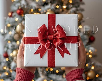 Weihnachtsgeschenkpapier Mockup, Urlaub Geschenkpapier Mockup, Minimalistisches Weihnachtsgeschenkpapier Mockup, Geschenk Mockup, Smart Objekt PSD