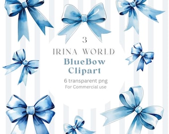 Watercolor Blue Bow Clipart Coquette,Boho Baby Shower Clip Art Bow clip art,Blue riboon bow,Pastel Blue Bow,Bow Clip Art,Watercolor ribbon