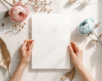 Boho Greeting Card Mockup,5x7 Invitation Mockup,Stationary Mockup,baby shower invitation mockup,templates,Minimalist 5x7 Card Mockup
