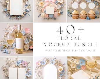 Floral Mockups Bundle,Birthday Cards Mockup Bundle,Baby Shower Mockup Pack,5x7 Invitation Mockup,Minimalistic Wedding Bundle,zazzle Mockup