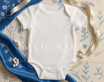 White Bodysuit Baby Mockup,Infant Jumpsuit Boho,Baby romper Mockup, Kids Clothing Mockup,Babygrow Neutral Mock Up,Baby Vest Bodysuit Mockup