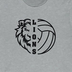 Leones Voleibol, Leones, Logotipo de Leones, Leones SVG, Voleibol SVG, Diseño de camiseta, archivo de corte, ai, dxf, png, eps, pdf, jpeg y emf