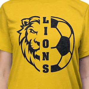 Lions Soccer, Lions, Lions Logo, Lions SVG, Soccer SVG, T-shirt Design, cutting file, ai, dxf, png, eps, pdf, jpeg, and emf