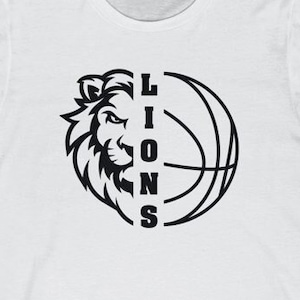 Lions Basketball, Lions, Logo Lions, Lions SVG, Basketball SVG, T-shirt Design, fichier de coupe, dxf, png, eps, pdf, jpeg et emf