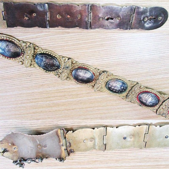 Antique Bridal Belt Silver Buckle,  Ottoman&Turki… - image 6
