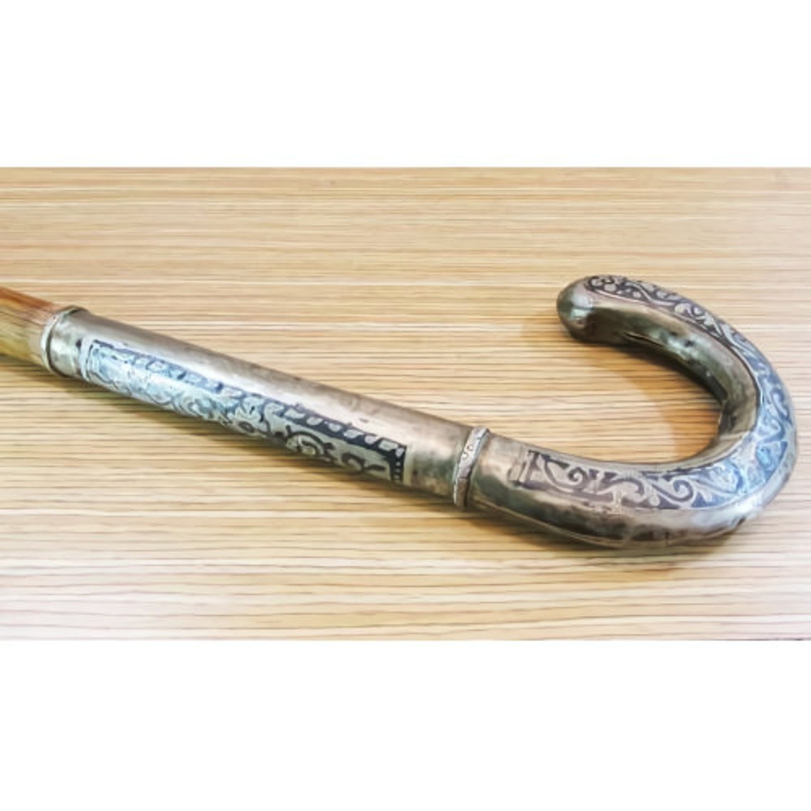 Silver Handle Walking Stick Antique Ottoman Handmade Unique Etsy