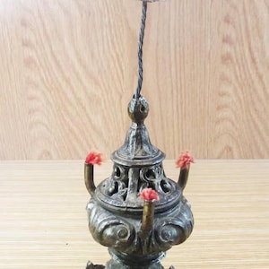 Antique Handmade Censer incense Burner Church, Vintage Censer Lamp Alpaca, Home Office Decoration, Retro Censer Catholic, Wall Decor