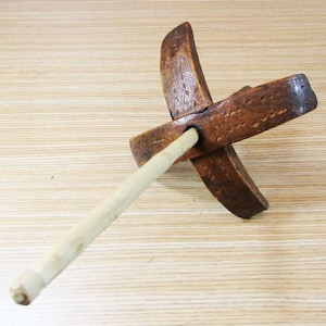 Antique Turkish Drop Spindle  Anatolia Region, Handmade  Hand Carved Vintage Turkish Drop Spindle for Spinning Wool  Antique Gifts