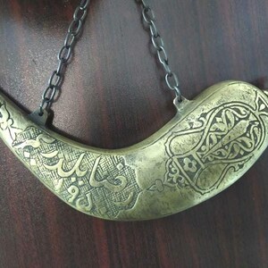 Brass gun powder flask box case Ottoman Antique style , Vintage gunpowder case having Balkans' design, Very RaRe - Collectable Home decor