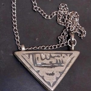 Ottoman Turkish Antique Low Silver Amulet Necklace, Authentic Necklace  Handmade Sultan Jewelry Woman Gift  Pendants Hamayıl Jewelry  RaRe