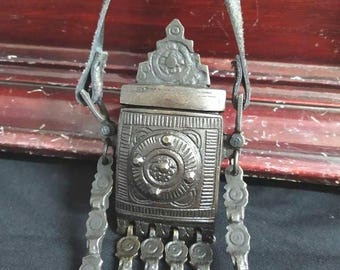 Ottoman Antique Brass Gunpowder Flask – Handmade Vintage Replica – Decorative Military Collectible – Oriental Home Decor Gift