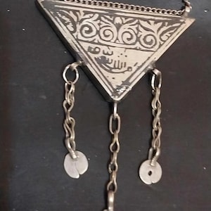 Ottoman Turkish Antique Low Silver Amulet Necklace, Authentic Necklace  Handmade Sultan Jewelry Woman Gift  Pendants Hamayıl Jewelry  RaRe