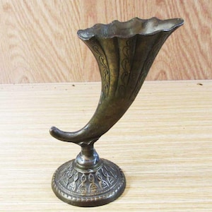 Antique Brass Vases | Vintage Brass Bud Vase | Unique Mixed Brass Vase Set | Rustic Boho Home Decor | Eclectic Vase Collection