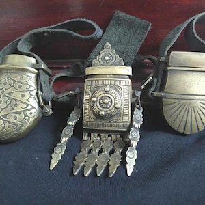 Ottoman Antique Brass Gunpowder Flask – Handmade Vintage Replica – Decorative Military Collectible – Oriental Home Decor Gift