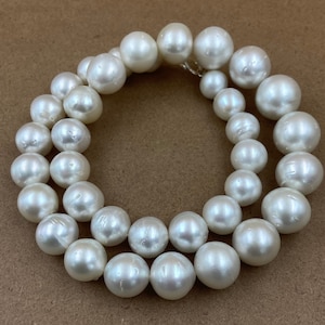 White South Sea Pearl Necklace, White Saltwater Pearl Beads Necklace for Women