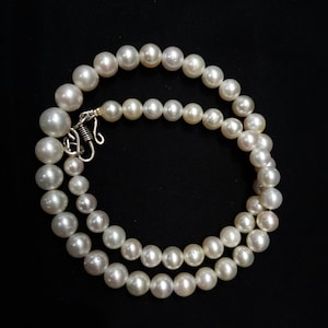 White South Sea Pearl Necklace 7 MM South Sea Pearl Necklace-Round South Sea Pearl Necklace for Women