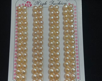 Half-Drilled Freshwater Button Pearls , 8 mm size, Half Pearl Cabochons for Earring Studs real freshwater loose pearls, pearl  bead supply