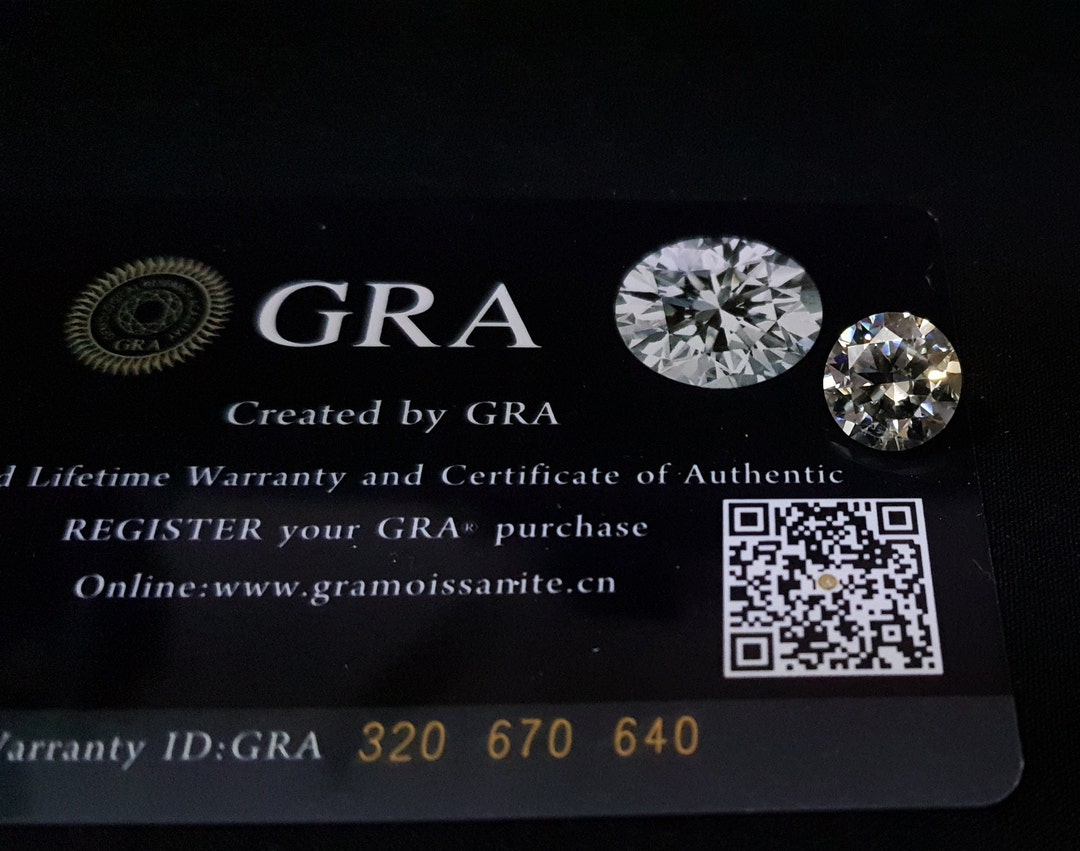 GRA Certified D Color 9 mm Colorless White Round Loose Moissanite For ...
