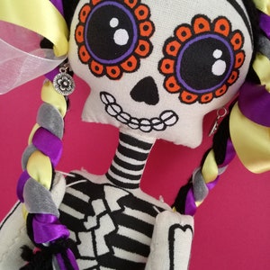 Poupée Catrina, poupée mexicaine en tissu, art folklorique mexicain par Arteté®dolls livraison gratuite en Italie image 2