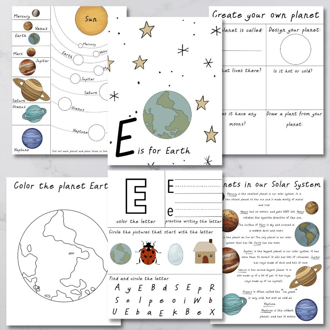 Homeschool Printables Homeschool Curriculum Preschool Worksheets Solar ...