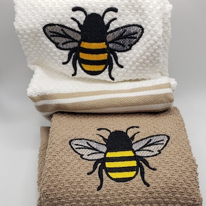 Honey Bee embroidery towel Kitchen/Bathroom