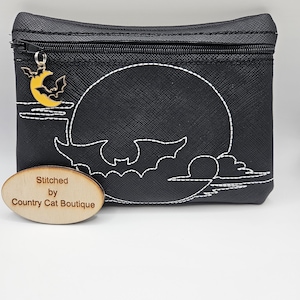Bolso de mano/cartera con diseño de murciélago y luna