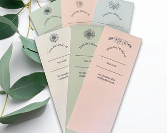 Legacy Library Insert Cards Printable - Floral Collection No. 1