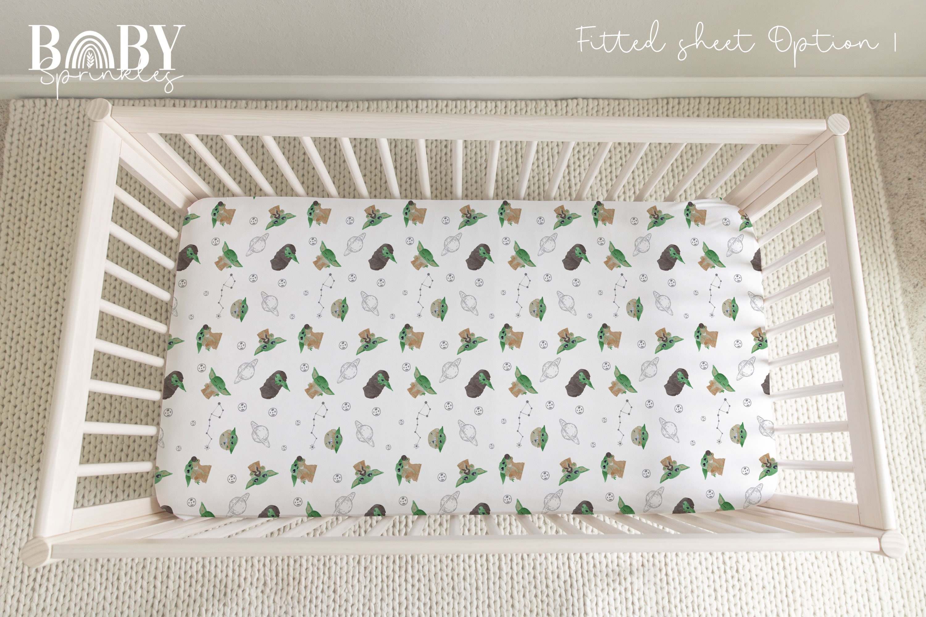 BABY YODA Crib Bedding Set Star Wars Crib Bedding Baby Yoda Etsy