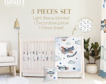 Airplane fitted hotsell crib sheet