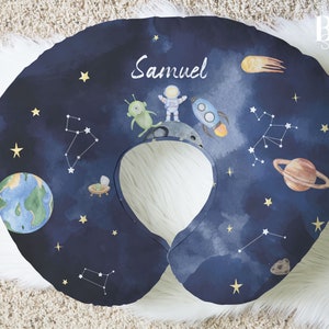Personalized Astronaut Baby Nursing Pillow Cover: Space Theme