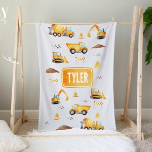 Couverture pour bébé Excavator : décoration de chambre d&#39;enfant pour véhicule de construction
