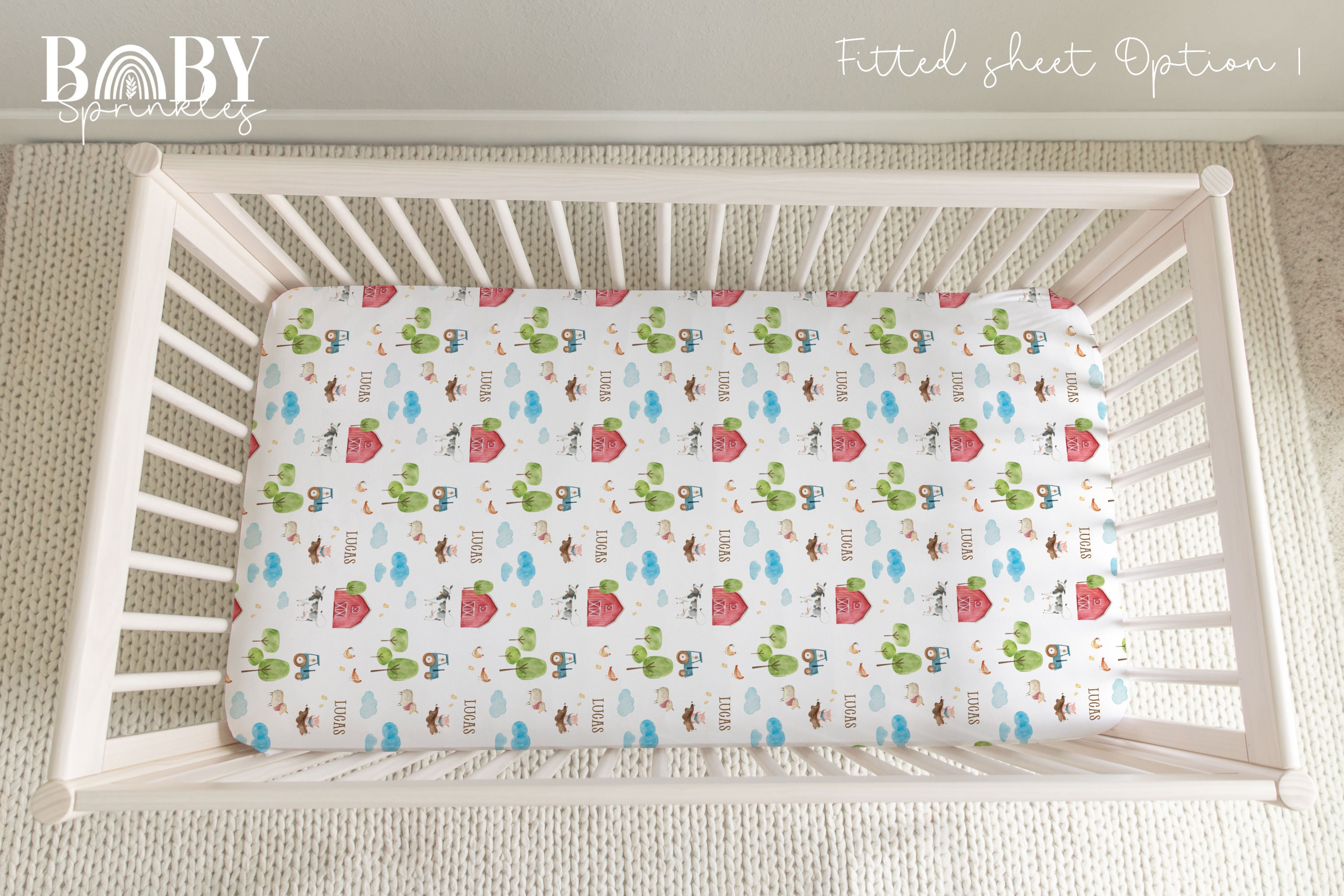 FARMHOUSE NURSERY BOY Crib Bedding Set Farm Baby Crib Etsy