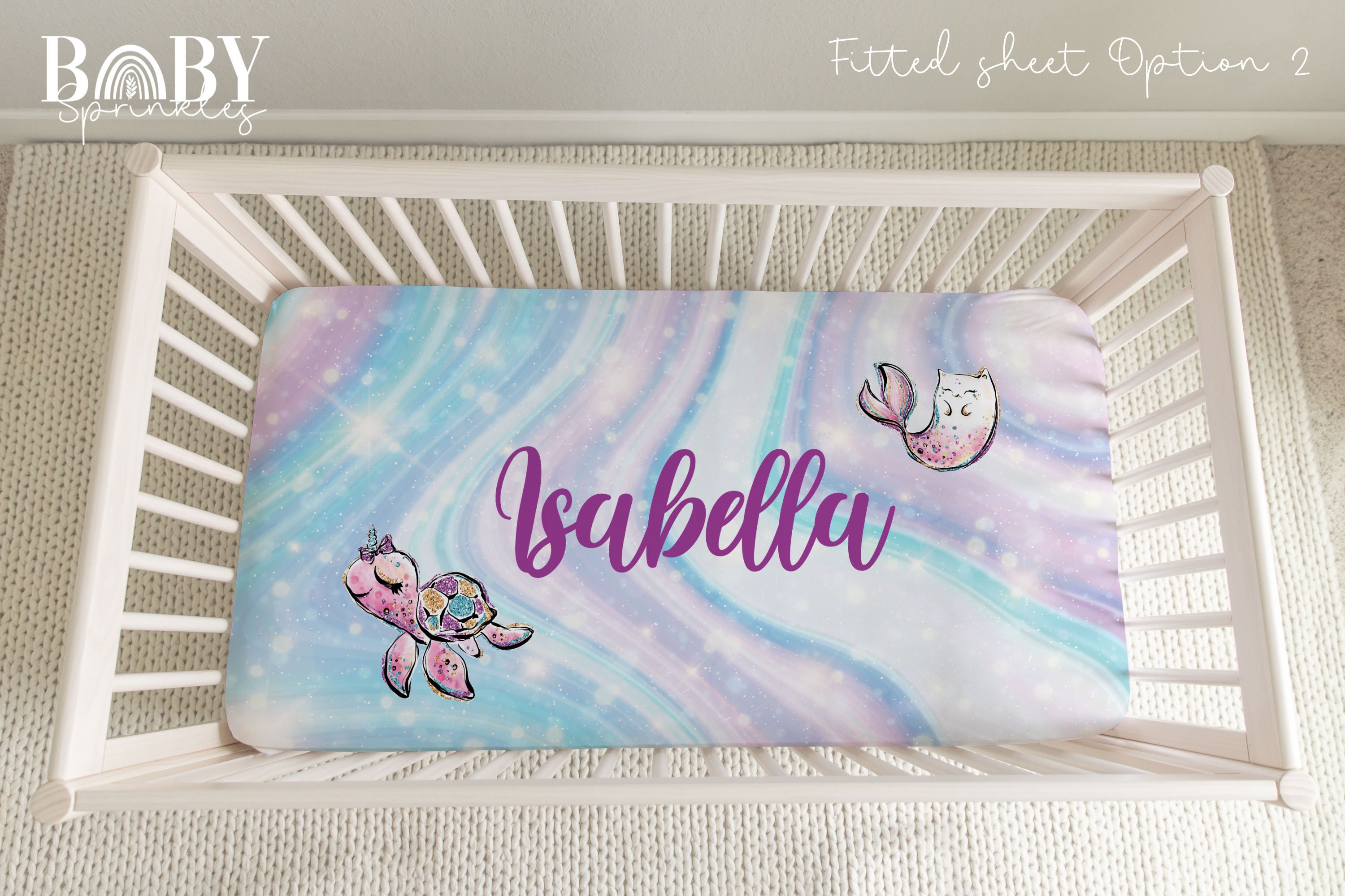 BABY MERMAID CRIB Bedding Set Mermaid Baby Crib Bedding Etsy