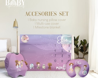 Star Wars Baby Girl Accessories Set: Leia Blanket, Milestone Blanket
